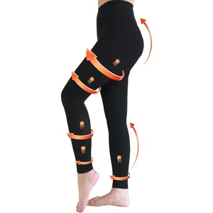 Compression Pantyhose for Women & Men, 20-30mmHg Graduated Support Compression Tights Footless Compression Stockings & Leggings for Edema, Varicose Veins, Swelling(Black,L)