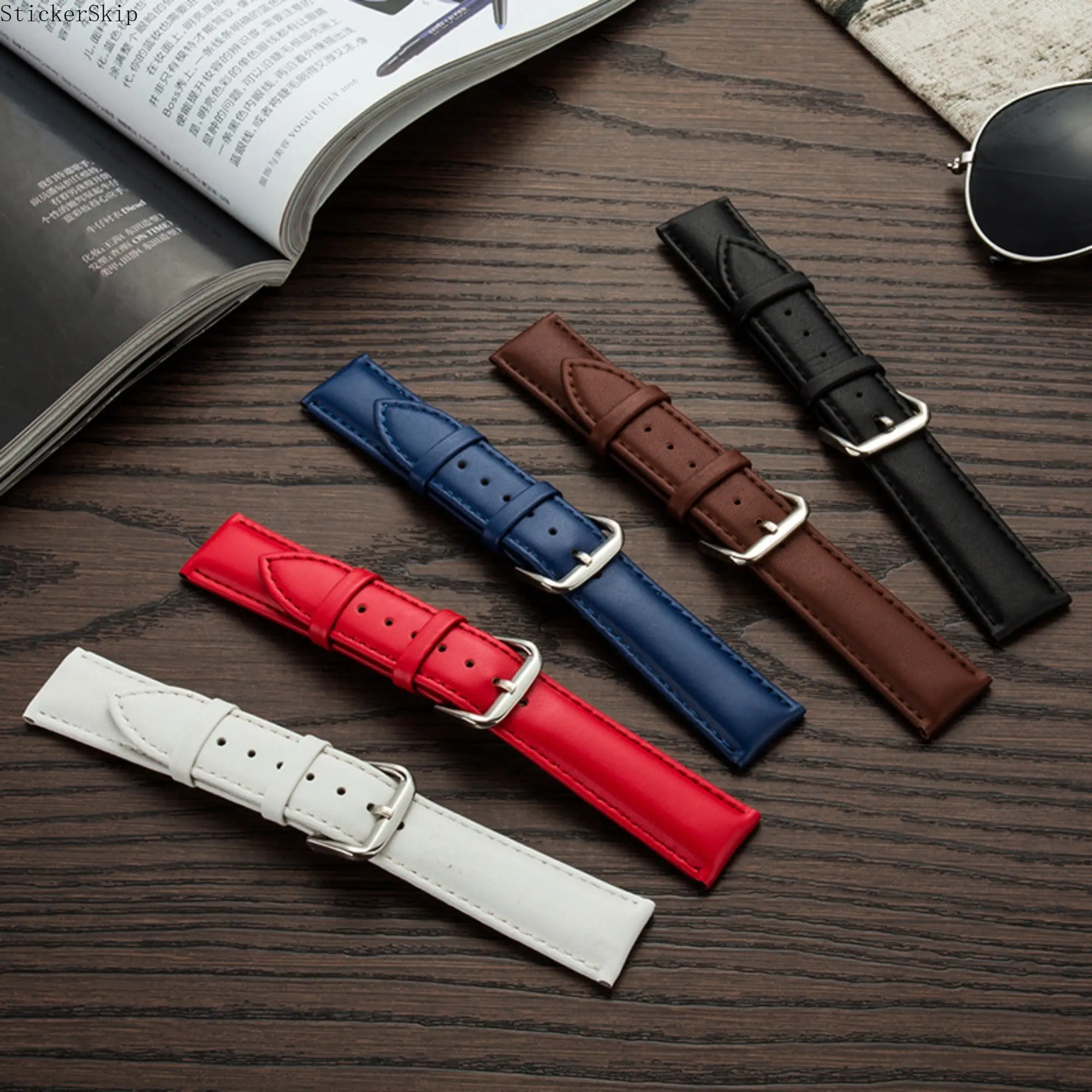 2026 Vintage Leather Watch Band – Genuine Cowhide Soft Strap for Men & Women, Universal Replacement Watchband Fits 18mm 19mm 20mm 22mm, Classic Plain Style