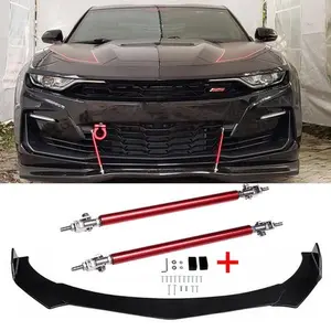 For Chevy Camaro Chevrolet Front Bumper Lip Splitter + Strut Rod Support Bars US