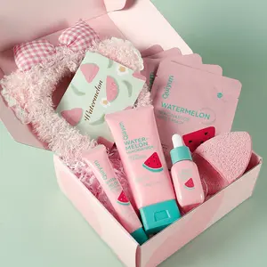 Quiyum Niacinamide Skincare Set,Essence 30ml + Sheet Mask 25g x5 + Cleansing Milk 100g + Eye Cream 20g + Gift Box + Greeting Card + Cleansing Puff + Headband, Skin Care Kit, Skin Care Sets