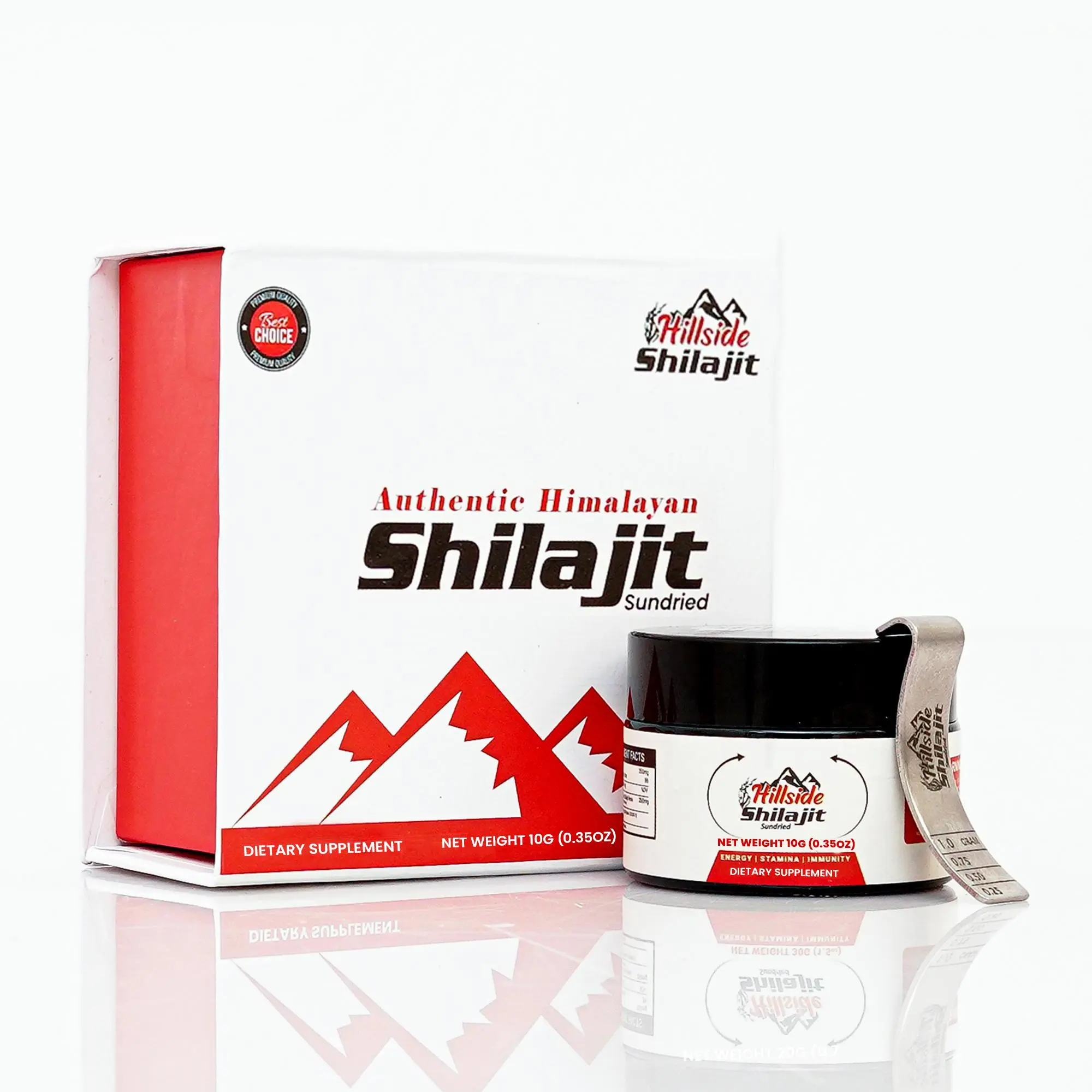 HILLSIDE SHILAJIT Organic Gold Grade Pure Sundried GMO-Free Gluten-Free Himalayan Shilajit Resin, 30g (0.35oz/350mg) Vegan Dietary Supplement with 24-Month Shelf Life, for Energy Boost & Immunity Boosts