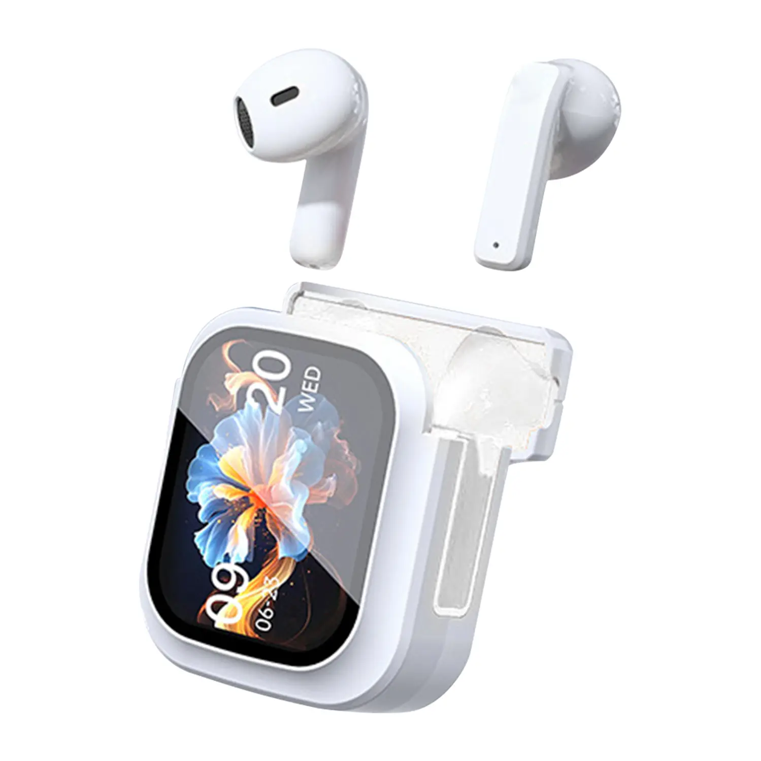 Touch Screen Earbuds Bluetooth 6.0 Wireless Earbuds with Smart Display Charging Case, ANC Noise Cancelling, HiFi Stereo Sound, ENC Clear Calls, Smart Touch Control, Multi-Language Support Feature, Remote Camera Control, Gift for iPhone Android Users