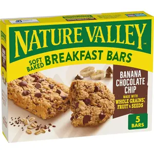 Soft Baked Breakfast Bars, Banana Chocolate Chip, Morning Snacks, 5 Bars, 8.85 oz