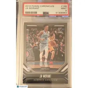 Ja Morant PSA 2019 Panini Chronicles Playbook #168 Rookie Card 9 MINT Grizzlies