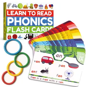 Phonics Flash Cards, Early Alphabet Learning Flashcards, Educational Preschool Learning Toy for Boys & Girls Ages 1-6