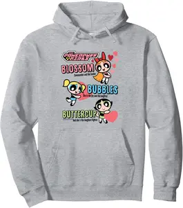 Powerpuff Girls Hearts and Trio Descriptions Pullover Hoodie
