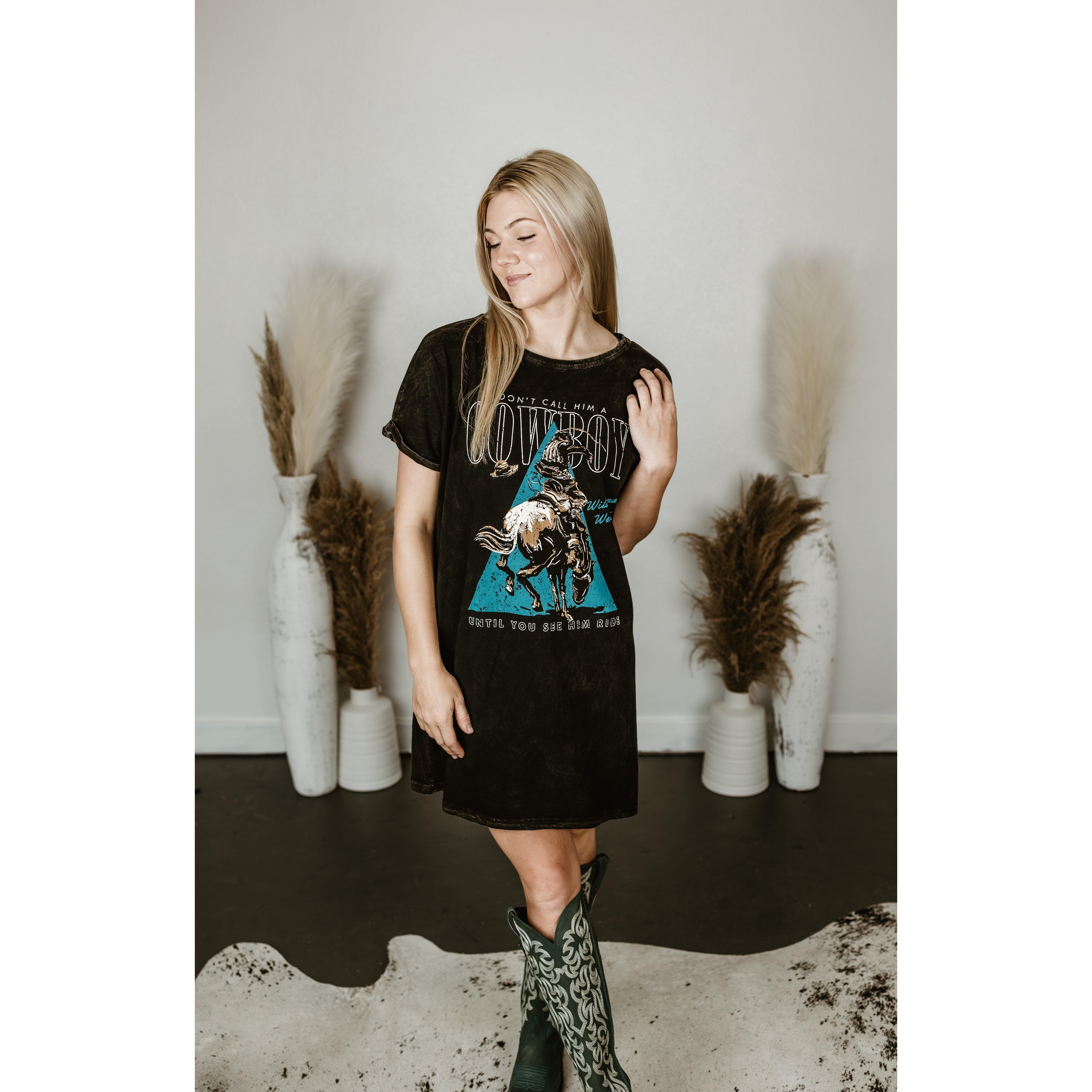 Dont Call Him A Cowboy Mineral Graphic Dress