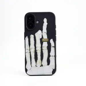 Suitable for iPhone 17 16 15 14 13 Fun Skull Palm SiliconePhone Case, iPhone 16 15 Plus Skull Men's and Women'sPhone Cases.