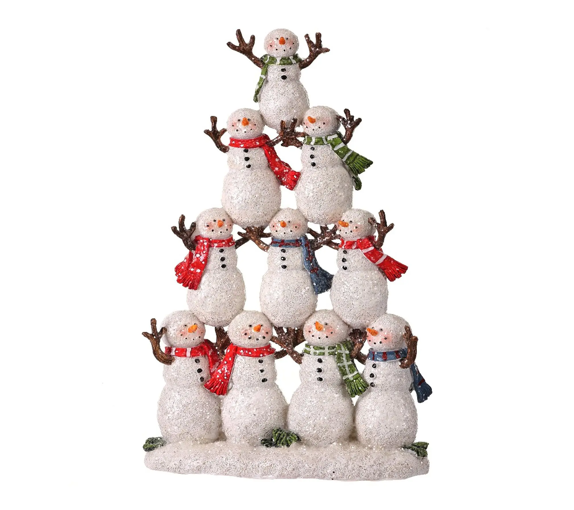 RC Home Decor-12" Frosted Snowman Tree-Christmas Figurine