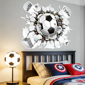 SITAKEYFMHK Create a dream soccer-themed space!These 3D football wall decals are self‑adhesive, removable and waterproof.Great DIY decor for kids’ bedroom, playroom or living room, ideal for little sports fans✨