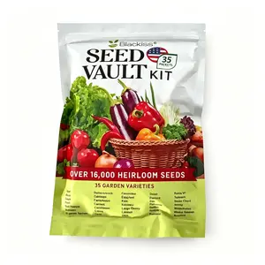 Vegetable Seed Vault Kit - 35 Variety Pack for Home Growing & Planting Survival Seeds Heirloom Vegetable Mix Great Gardening Gift for Any Home Garden