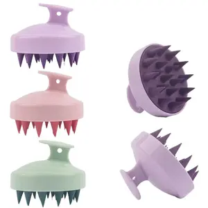 Scalp Massager Shampoo Brush with Soft Silicone Bristles for Scalp Care and Hair Growth, Shower Head Scalp Scrubber Exfoliator for Dandruff, Wet & Dry for Men, Women