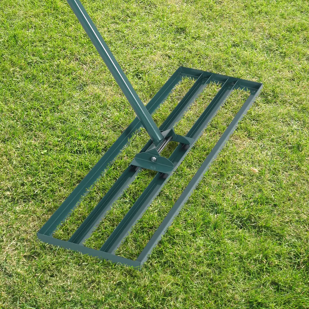 [Football Fan SeasonDeal] Heavy Duty Lawn Leveling Rake – 30 OR 36 Inch Wide Head, 6FT Extendable Steel Handle, Professional Soil Leveler for Yard, Garden, Golf Course, Farm – Ground & Topsoil Leveling, Compost & Sand Spreader
