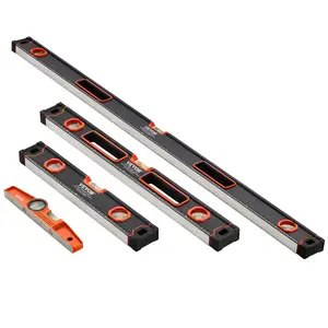 【Summervibes】VEVOR 4-Piece Magnetic Torpedo Level Aluminum Alloy 48/24/16/10 Inch with Bubble Vials