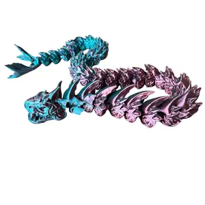 Midgard Serpent - 29 Inches - Desktop or Fidget Toy - Articulated Norse Monster - 3D Printed - Choose a Color!