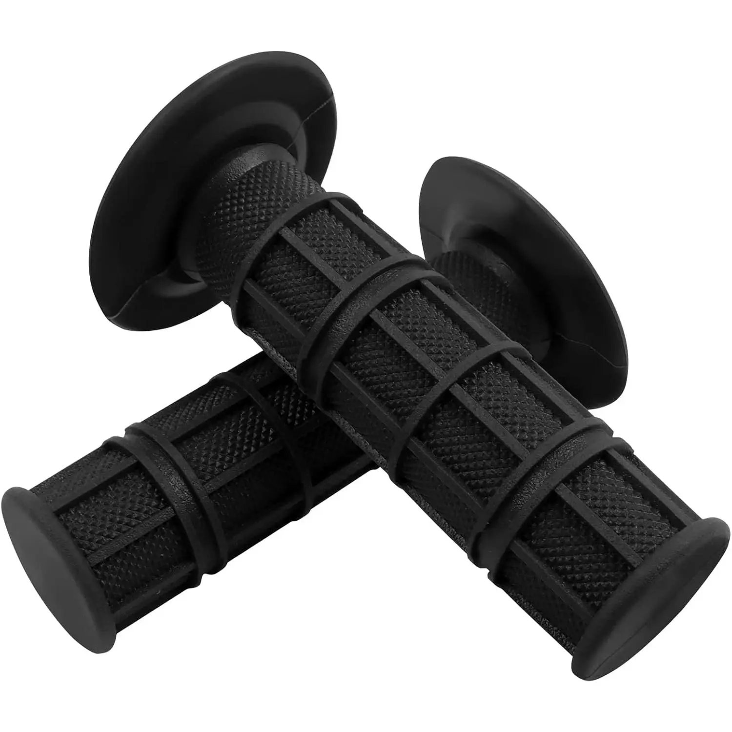 Soft Rubber Motorcycle Grips, 7/8" (22/24mm) Non-Slip Textured Grip Set for Dirt Bikes, ATVs & Scooters - Shock-Absorbing for Secure Throttle Control, Dirt Bike, Secure Grip In Rain, Mud, Or Sweat