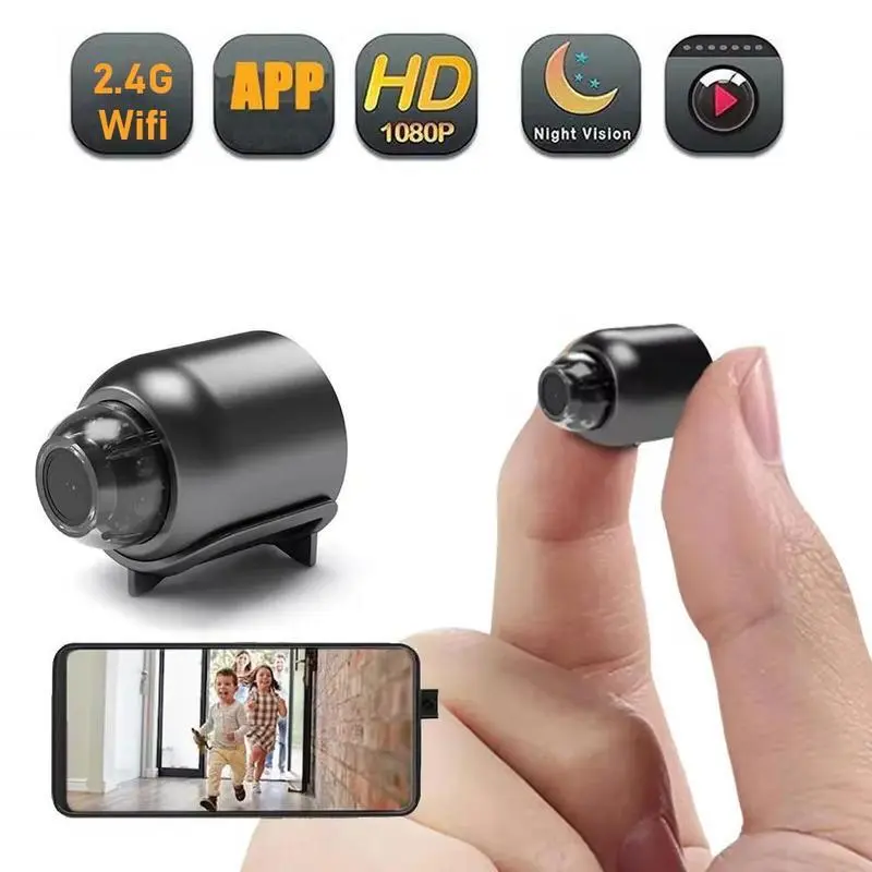 Indoor Security Camera Wireless Camera Hidden Spy Camera for Home Use, Mini Security Wireless WiFi Camera, Night Vision Nanny Cam for Baby, Pets, Compatible with Smartphone, Tablets