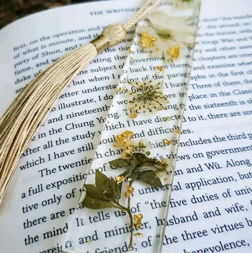 Floral Resin Bookmark, Back to School, Cute Bookmark, Gift for Reader, Book Lover Gifts, Booktok