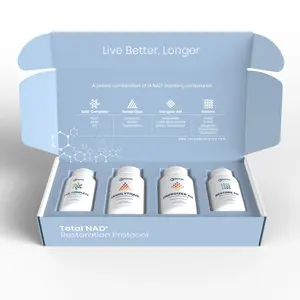 Total NAD+ Restoration Protocol - Biotransformation Dietary Supplement for Health Benefits with 14 NAD+ Boosting Compounds US Healthcare Edible Vitamin Fitness