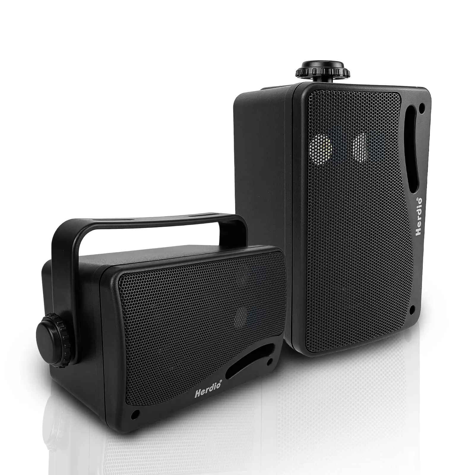 Herdio 3.5-inch Outdoor Bluetooth Speakers, Unpowered Wired Waterproof, 200 Watts, Built-in Amplifier. (Black/White Pair),back to school,back to school haul