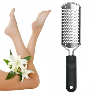 LMMAKE Professional Stainless Steel Foot File with Detachable Reusable Design for Dead Skin Calluses Ideal for Home Pedicures Salon Treatments Foot Care for Adults