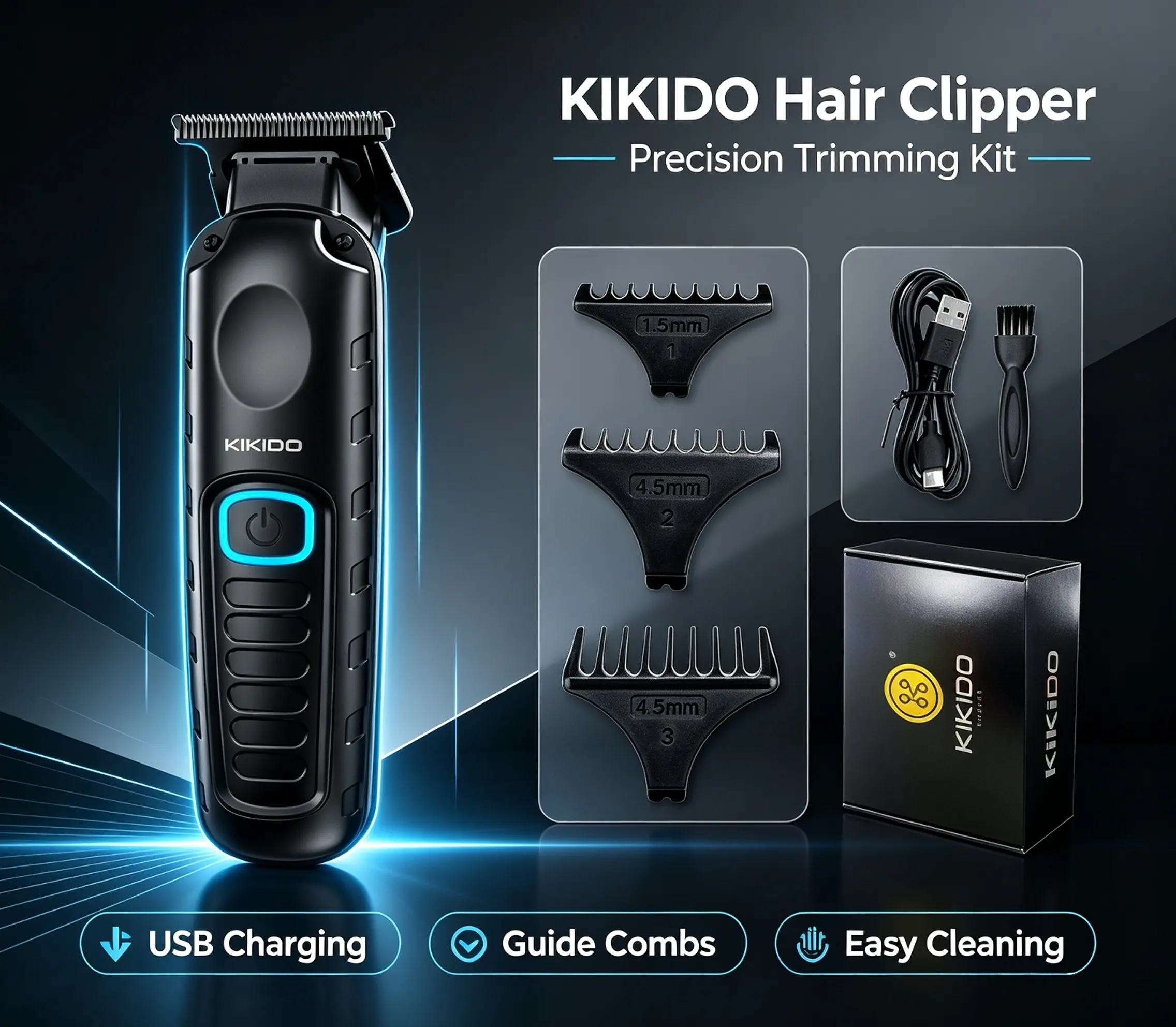 Hair Clippers for Men Professional - Cordless&Corded Barber Clippers for Hair Cutting & Grooming Rechargeable Beard Trimmer