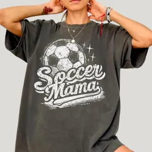 Comfort Colors Soccer Mama T-Shirt, Retro Sports Mom Tee, Soccer Shirt