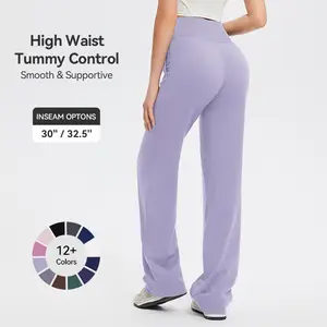 Airfree Leggings High-Waist Straight-Leg Buttery Soft Pockets Gym Yoga Pants 30" & 32.5'' for Women Fitness Tights SpringStatements