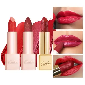 OULAC - Radiant Red Lipstick Set Included Metallic Lipstick, Diamond Shine Lipstick & Moisture LipstickO Gloss Lipgloss