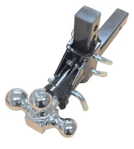 Swivel Triple Ball Tri-Ball Adjustable Trailer Drop Tow Hitch Mount 2" Receiver