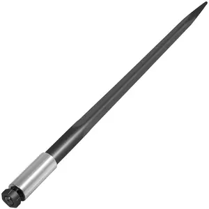 【Spotlight Day】VEVOR Hay Spear 39\" Bale Spear 3600 lbs Capacity, Bale Spike Quick Attach Square Hay Bale Spears 1 3/4\", Black Coated Bale Forks, Bale Hay Spike with Hex Nut and Sleeve for Buckets Tractors Loaders