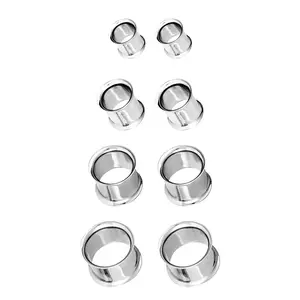 Surgical Steel Double Flared Tunnels Plugs Ear Gauges Earrings Piercing Body Jewelry
