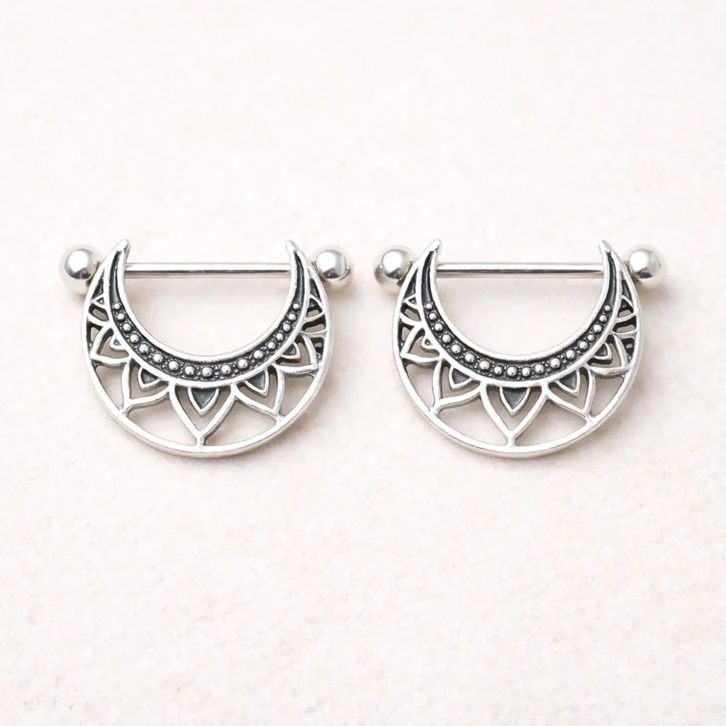 Stainless Steel Tribal Nipple Shield