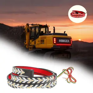 Upgraded 60" LED Tailgate Light Bar Strip with Sequential Turn Signals & Fall Warning, Red & Amber Ultra-Bright LEDs, IP67 Waterproof Ambient Tailgate Light