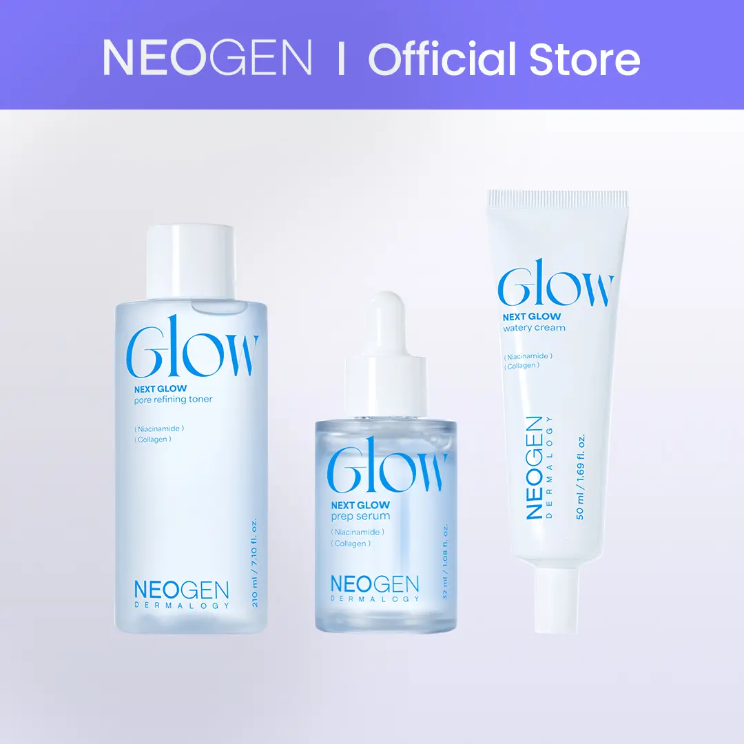 [NEOGEN Official] Next Glow Line SET | Hwajalmeok Skin | prep serum | watery cream | pore refining toner | niacinamide | collagen