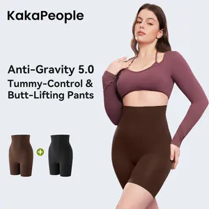 (2-Pack Fajas Colombianas Shaping Pants ) KaKaPeople Tummy Control Pants for Women Butt-Lifting Shapewear, Sexy and Comfortable High-Waist Body Sculpting Garment Womenswear Compression