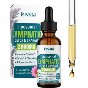 Liposomal Lymphatic Detox & Drainage Drops – 2000mg Herbal Blend with Elderberry & Echinacea – Supports Lymphatic Drainage, Immune System & Detox – 2 FL OZ