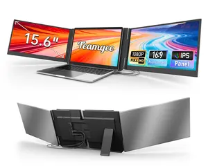 Teamgee Laptop Screen Extender, 15.6" Ultra-Slim FHD Portable Monitor, Plug & Play Triple Display for Travel, Work, and Gaming, Compatible for Mac/Windows/Android/Dex
