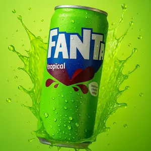 SERBIAN TROPICAL FANTA FLAVORED SODA - 330ML BEVERAGE CAN