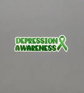 Depression Awareness with Ribbon Sticker