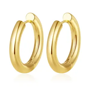 Viral Gold Huggie Earrings, Everyday Luxury Hoop Earrings for Women, Waterproof Tarnish Resistant Jewelry dainty stud Christmas Bell Set fashionable wear birthday anniversary gift