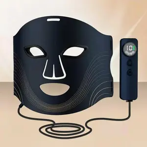 LED Red Light Therapy Mask Upgrated Skincare Facial Mask 630nm Cordless Acnes Portable Beauty Silicone Mask Lightweight Time setting Home Spa