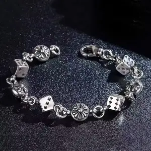 Bracelet bollywood New Arrival Trendy Roman Numeral Dice Cube Cross Charm Female Jewelry Hipster Style for Men & Women
