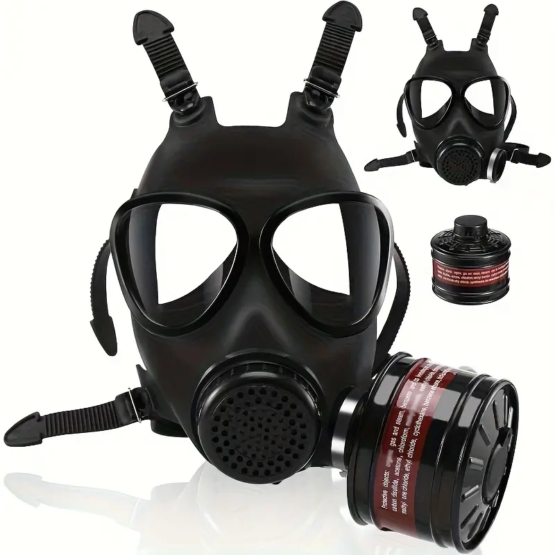Reusable Full Face Protective Respirator Gas Mask with Activated Carbon Filter, Breathable Design for Comfort & Safety, Ideal for Daily Use, Anti Dust Mask, Dustproof Gasproof Mask, Safety Gear