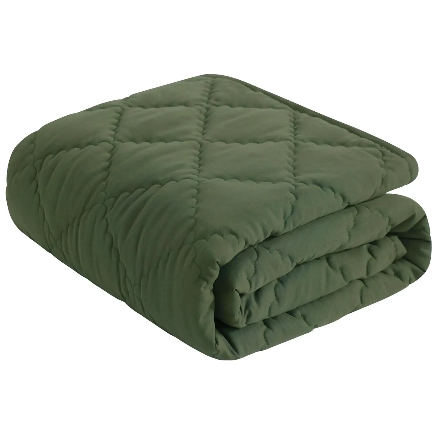 Down Alternative Toddler Comforter - Plain, Breathable, All-Seasons Baby Crib Quilted Blanket, 39x47in Baby Items, Olive Green