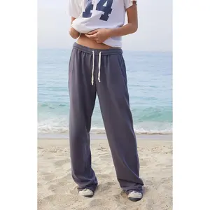 John Galt Women's Navy Anastasia Baggy Sweatpants