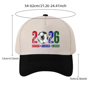 2026 US-Canada-Mexico World Cup Printed Cap Outdoor Sun Hat Straw Cross-Border Men's Reindeer Cupid Baseball