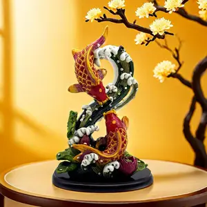 Feng Shui Fish Statue Figurine for Desktop Display Decor Ideal Gift for Feng Shui Lovers