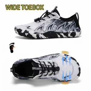 Women’s Wide Toe Box Breathable Quick-Dry Water Shoes, Non-Slip Barefoot Aqua Sneakers, Lightweight Comfort Footwear for Hiking, Camping, Beach, Pool, River Trekking & Running, Ideal for Wide Feet & All Water Activities