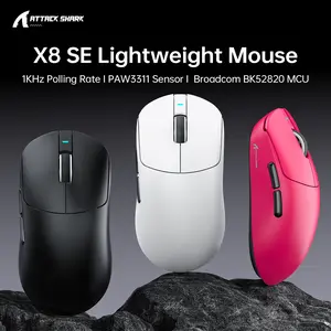 ATTACK SHARK X8SE Tri-mode Wireless Gaming Mouse 25000 DPI Ultra Lightweight 55g, PixArt PAW3311 Gaming Sensor, BT/2.4G Wireless/Wired